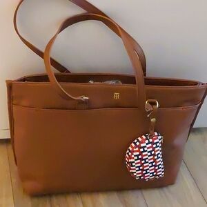 Brown Tommy Hilfiger Tote with coin pouch NWT